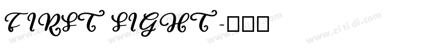 FIRST SIGHT字体转换